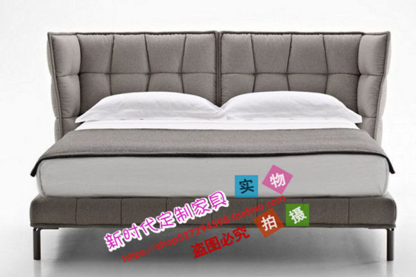 factory Direct selling Rice husk Soft bed designer modern sofa Simple bed Fabric art Cashmere cloth Soft bed Fabric bed Doublein the Residential furniture , Sofa , Sofa Bed category - from Buy2taobao.com to provide professional Taobao agent buy service