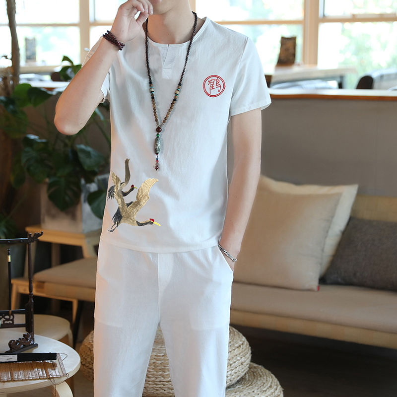 男士短袖t恤2019新款潮流中国风男装套装宽松上衣裤子两件套夏装|ruв категории Мужская одежда, костюм, Другие костюм - от Buy2taobao.com для оказания профессиональной услуги покупки агента Taobao