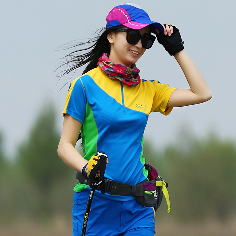 outdoors New products new pattern Ladies Korean Edition Color matching Quick-drying short-sleeved T-shirt Hiking Sweat ventilation Fast dryingin the Outdoor/Mountaineer/Camping/Travel Goods , Outdoor clothing , Quick-drying underwear , Quick-drying T-shirt category - from Buy2taobao.com to provide professional Taobao agent buy service