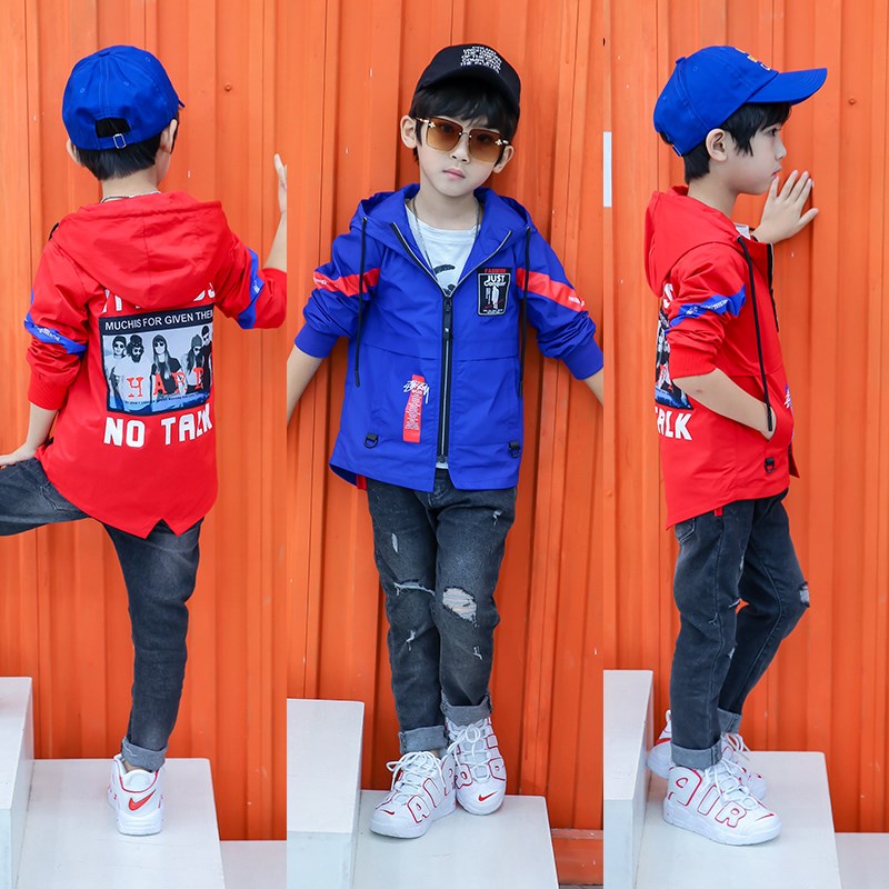 Boys Outerwear 2018 Autumn Korean version 9 Middle child 8 children Windbreaker 10 pupil 12 Boys T-shirt 13 The age of the tidein the Children/Baby/Family fitted , Coat/Jacket/Overcoat , Windbreaker category - from Buy2taobao.com to provide professional Taobao agent buy service