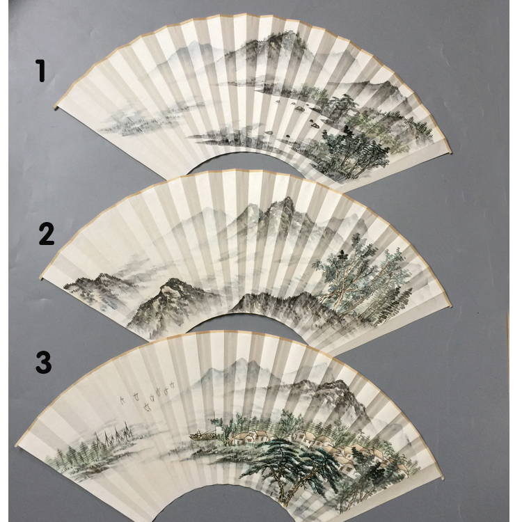 特 苏州超薄扇面 手绘工笔画 9-9.5寸水墨山水 反面空白面在类目 居家日用, 扇/迷你风扇/配件/冰垫/冰贴, 扇子中 - 来自Buy2taobao.com提供专业的淘宝代购服务