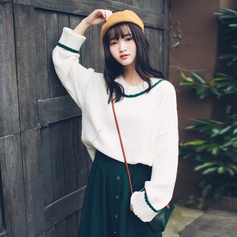 Like a breath of fresh air sweater Sweet Easy Autumn and winter 2018 new pattern Korean Edition student Lazy wind Sweater coatin the Women's clothing/Boutique , Sweaters category - from Buy2taobao.com to provide professional Taobao agent buy service