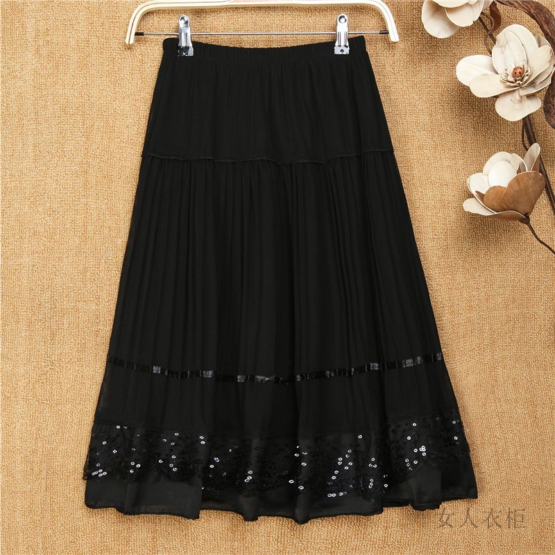 Middle and old age skirt middle age Elastic waist Short skirt Middle and old aged women's clothing mom dance skirt Summer skirtsin the Women's clothing/Boutique , Skirts category - from Buy2taobao.com to provide professional Taobao agent buy service
