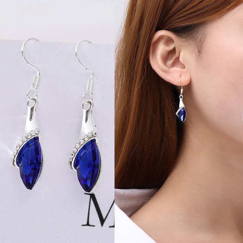 (Buy 1 Get 1 FREE)Korean Edition Opal Earrings fashion temperament Versatile have more cash than can be accounted for temperament Drop Earrings Jewelryin the Jewelry/Diamond/Jade/Gold , Counter swarovski Crystal (New) , Earring category - from Buy2taobao.com to provide professional Taobao agent buy service