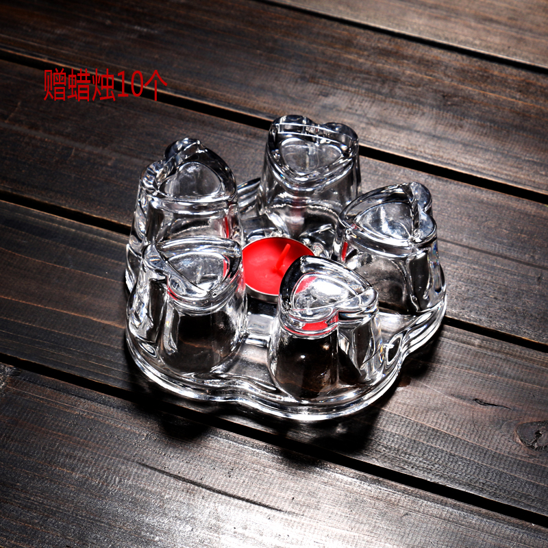 Glass tea utensils heart-shaped Crystal glass candle Heating base Flowers Teapot Holding Furnace tea set Tea stove Candlestickin the Tableware , Tea set , Herbal Tea category - from Buy2taobao.com to provide professional Taobao agent buy service