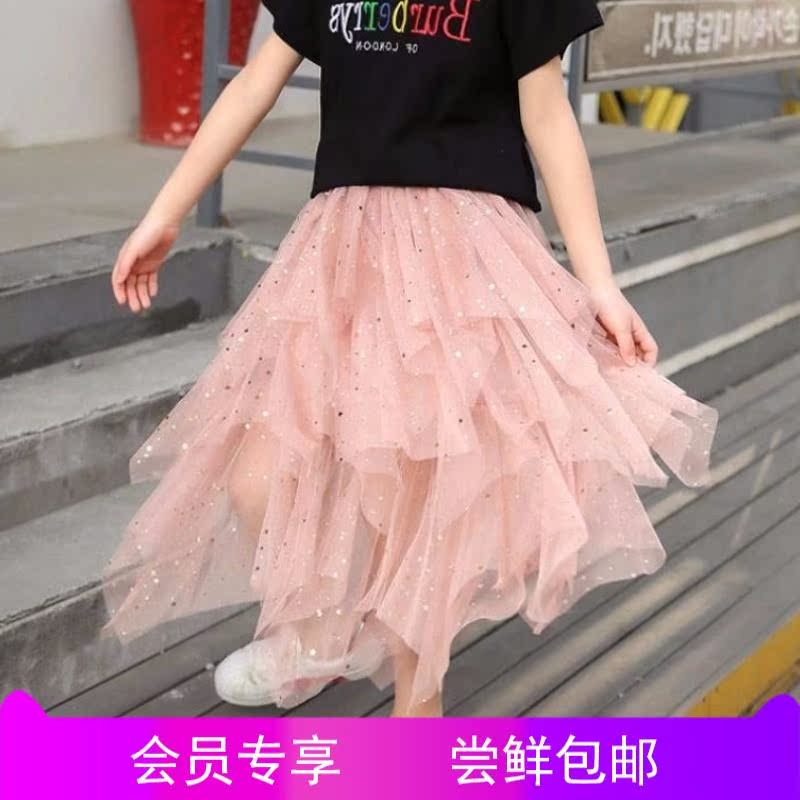 女童半身裙儿童腰裙2019夏款童装韩版星空裙长款衣服宝宝网纱裙子|msdalam kategori Butik wanita / wanita, skirt - dari Buy2taobao.com untuk memberikan perkhidmatan ejen Taobao profesional membeli