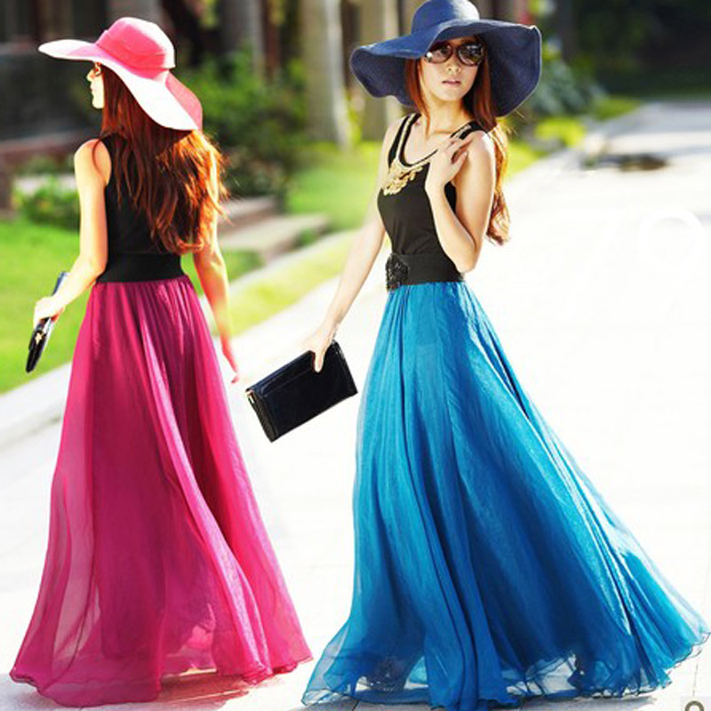 Ultra cents Mopping the floor Chiffon longuette summer Pendulum Elegant skirt Yarn skirt Seaside on vacation Sandy beach skirtin the Women's clothing/Boutique , Skirts category - from Buy2taobao.com to provide professional Taobao agent buy service