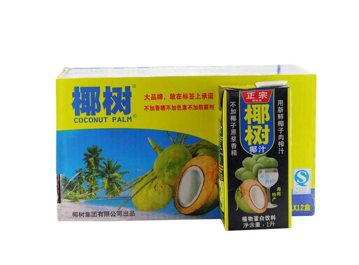 Hainan specialty Palm card Coconut Juice Big Box Coconut Juice 1L*12 box Full container quality goods Date Beijingin the Coffee/Oatmeal/Chongyin , Beverages , Fruit drinks category - from Buy2taobao.com to provide professional Taobao agent buy service
