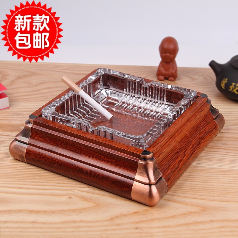 匠才铝合金仿木加厚水晶烟灰缸办公室居家复古创意金属烟灰缸礼品在类目 节庆用品/礼品, 创意礼品, 时尚烟灰缸中 - 来自Buy2taobao.com提供专业的淘宝代购服务