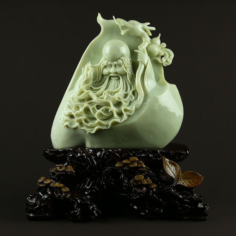 鸿瑞玉器 天然玉石岫玉摆件精品 花玉雕刻人物摆件 乐在其中 9512|msdalam kategori barang kemas/berlian/Emerald/emas, jed semula jadi yang lain, perhiasan batu - dari Buy2taobao.com untuk memberikan perkhidmatan ejen Taobao profesional membeli