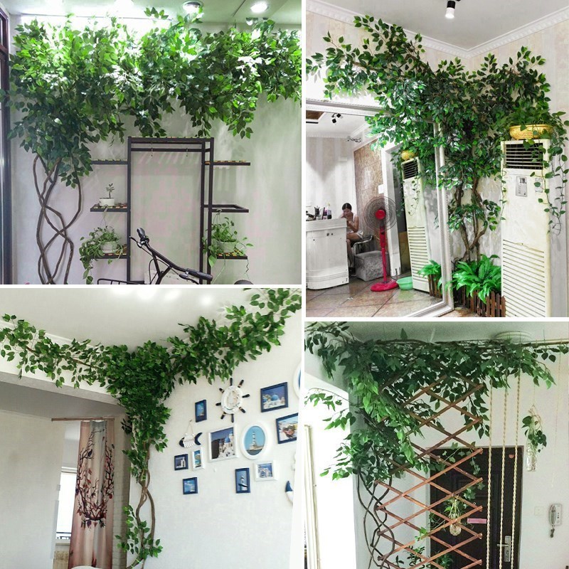 花盆仿真绿植树叶生活绿叶吊顶装饰品阳台商场服装店干枝树藤藤条|ruв категории доставка цветов/цветок моделирования/растения садоводства, искусственные цветы/растения/фрукты и овощи готовой продукции (новая), искусственные цветы - от Buy2taobao.com для оказания профессиональной услуги покупки агента Taobao