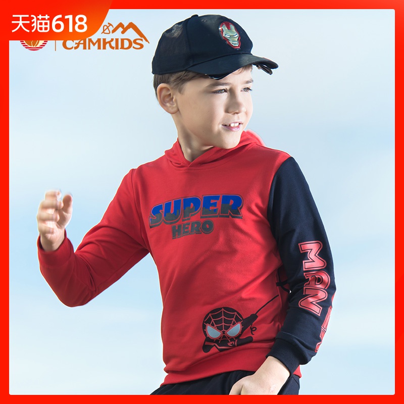 camkids Boy spring and autumn Hooded Western style Sweater Man Wai Children's clothing Spider-Man CUHK Boyin the Children/Baby/Family fitted , Sweater/Fleece category - from Buy2taobao.com to provide professional Taobao agent buy service