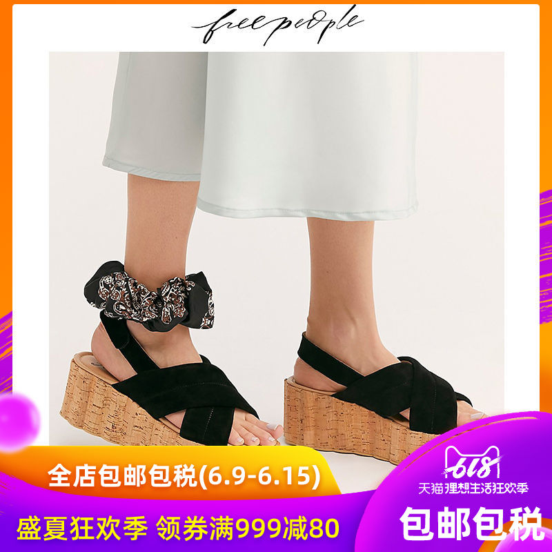 Free people 手工木底松糕凉鞋 露跟交叉条带女鞋 2019新款|ruв категории Женская обувь, сандалии - от Buy2taobao.com для оказания профессиональной услуги покупки агента Taobao