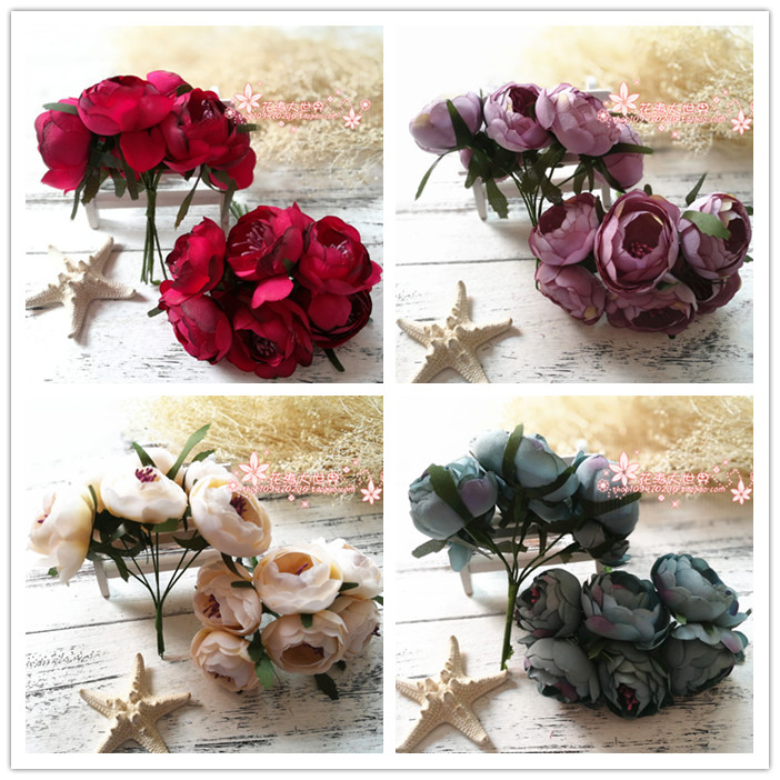 花海大世界仿真花花环材料DIY手工拍照道具草帽花胸花 灰暗系牡丹|msdalam kategori Aksesori rumah, pasu/bunga/bunga tiruan/perhiasan imitasi, bunga tiruan/bunga tiruan - dari Buy2taobao.com untuk memberikan perkhidmatan ejen Taobao profesional membeli