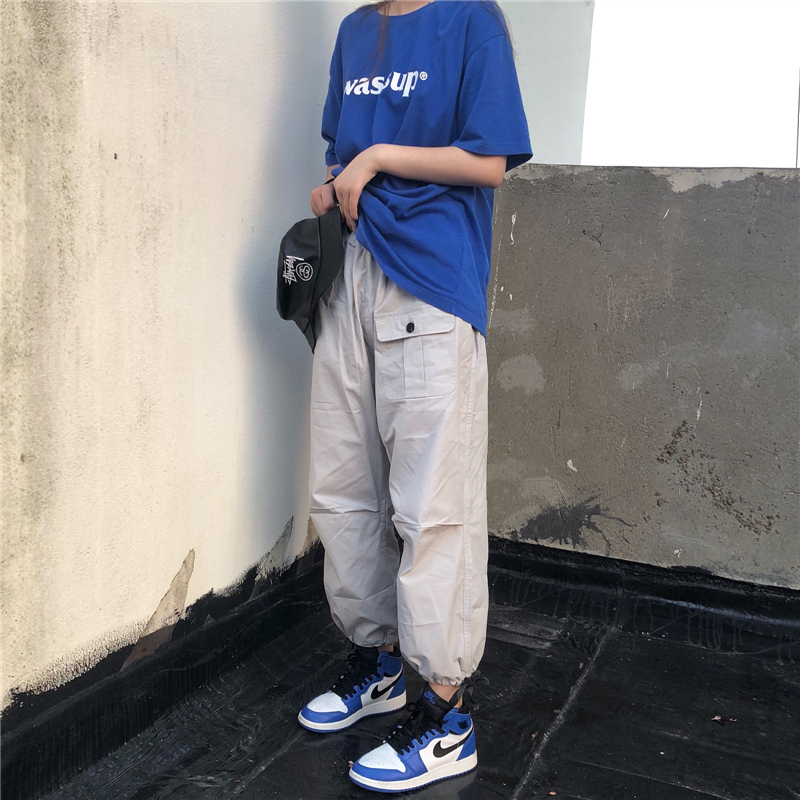 Eyt潮牌缩腿直筒工装长裤国潮男女立体剪裁抽绳束脚裤秋NEW*START在类目 男装, 休闲裤中 - 来自Buy2taobao.com提供专业的淘宝代购服务