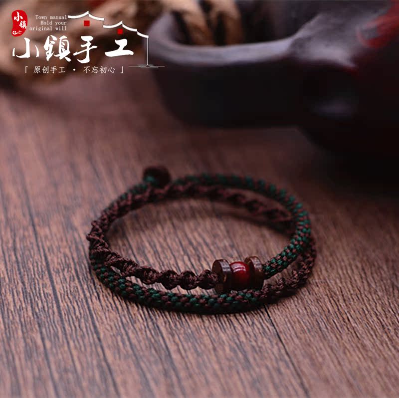 木渎-双圈手链女成品定制端午节五彩线玉米结平结情侣手绳男包邮|ruв категории Украшения,ювелирные изделия, браслет - от Buy2taobao.com для оказания профессиональной услуги покупки агента Taobao