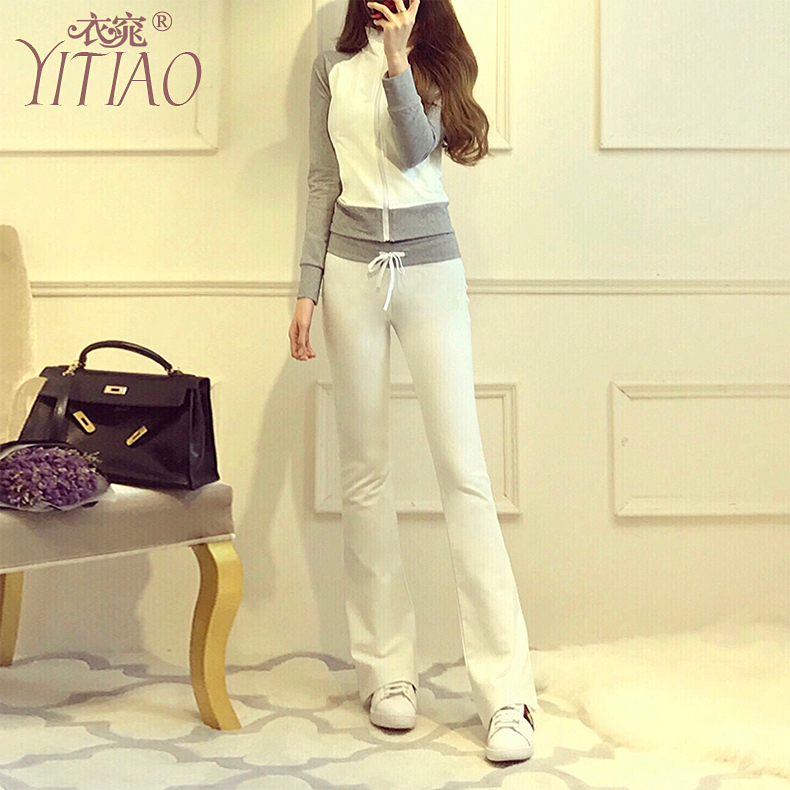 fashion Self cultivation Show thin Sweater Two piece set Net Red leisure time Sports suit 2019 Spring new pattern Women's wearin the Women's clothing/Boutique , Set/Student uniforms/Work uniforms , Leisure sports suit category - from Buy2taobao.com to provide professional Taobao agent buy service