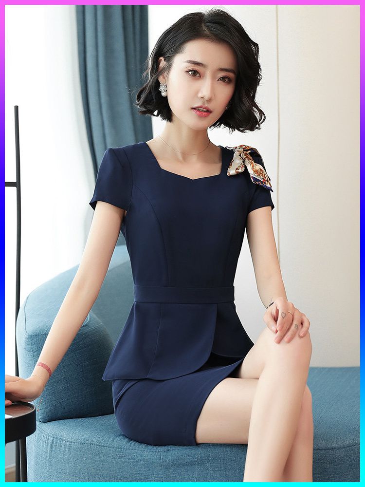 皮肤管理中心工作服职业装套装女套裙2019新款夏装时尚名媛小香风在类目 女装/女士精品, 套装/学生校服/工作制服, 职业女裙套装中 - 来自Buy2taobao.com提供专业的淘宝代购服务