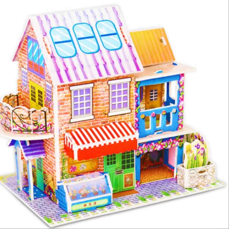 Paper quality game Child multi-storey Room make three-dimensional Jigsaw puzzle 3d Jigsaw puzzle House children Villa Stuffin the Toy/Childs/Puzzle/Building block/Model , Beads/Jigsaw/Pair/Disassembly/Beat Toy , Jigsaw/Puzzle category - from Buy2taobao.com to provide professional Taobao agent buy service