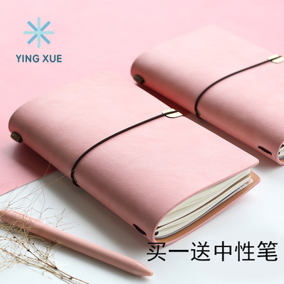 笔记本子韩国记事本小清新随身简约手账帐本火车门票收藏本旅行纪
