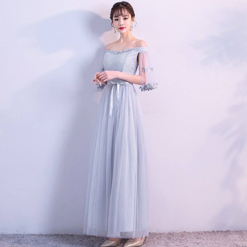 香槟晚礼服女显瘦姐妹冬季礼服敬酒高贵婚礼名媛保暖女伴蓝色装大|ruв категории Женская одежда, Cвадебные платья, платье/вечернее платье - от Buy2taobao.com для оказания профессиональной услуги покупки агента Taobao