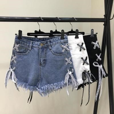 fashion College wind Summer style Versatile Retro Paige Show thin Lace Jeans Wide leg pants shorts Hot pantsin the Women's clothing/Boutique , Jeans category - from Buy2taobao.com to provide professional Taobao agent buy service