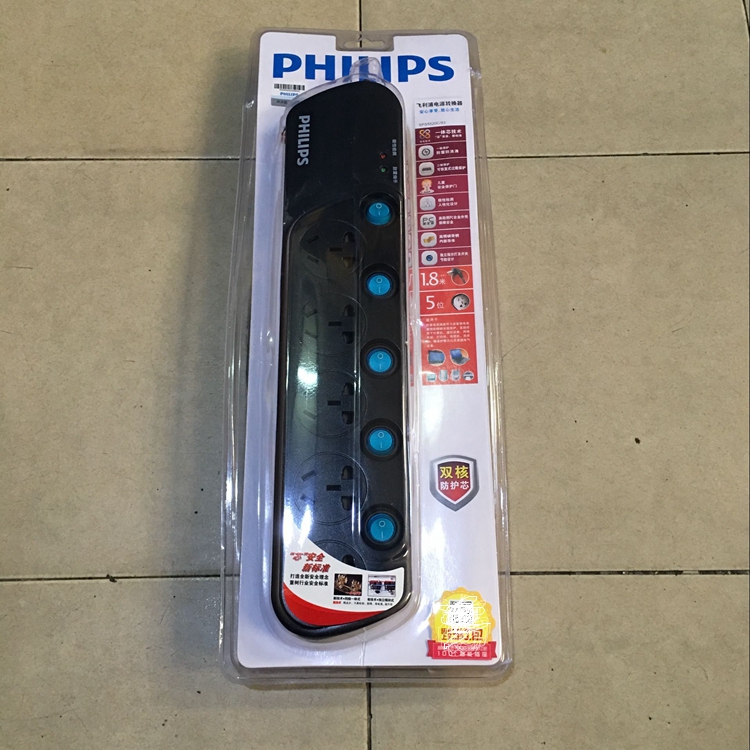 Philips SPS5520C New GB Dual core Guard lightning protection Overload Wiring board socketin the Electronic/Electrician , Terminal Blocks/Plug , Terminal Blocks category - from Buy2taobao.com to provide professional Taobao agent buy service