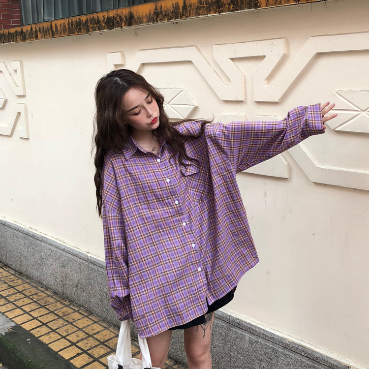 促销春季2019新款女装韩版上衣薄款格子宽松衬衫小外套设计感小众在类目 户外/登山/野营/旅行用品, 户外服装, 运动户外风衣中 - 来自Buy2taobao.com提供专业的淘宝代购服务