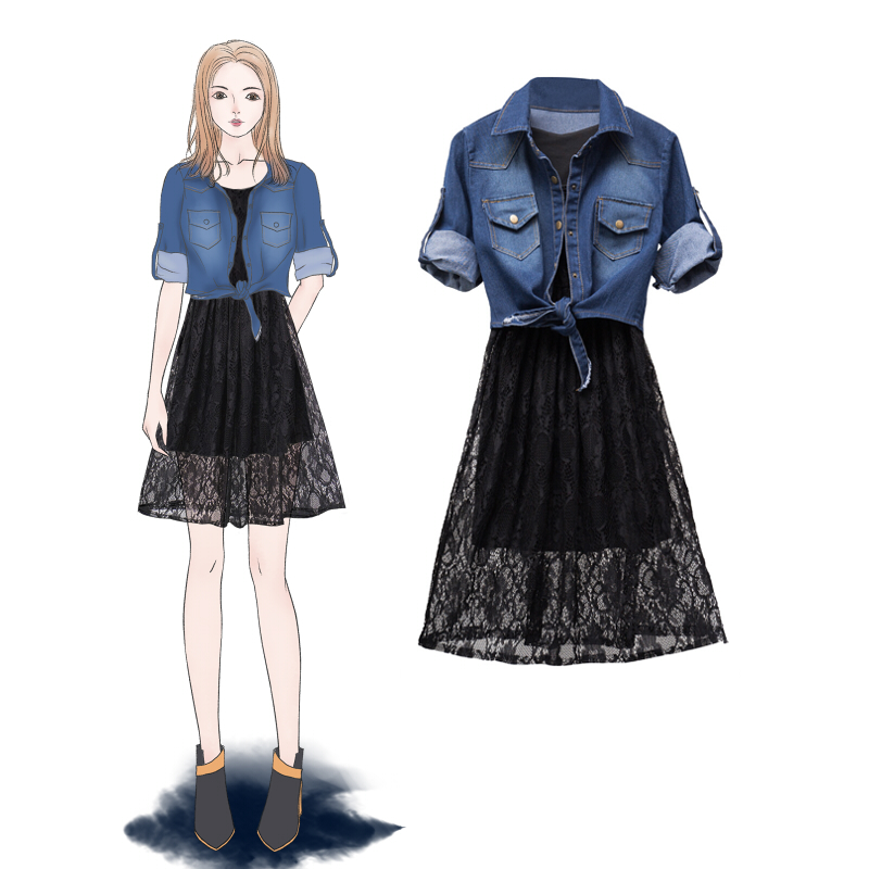 Fat sister 2019 spring clothes Large Dress suit Fat women Show thin 200 Jin western style suitin the Women's clothing/Boutique , Large size women category - from Buy2taobao.com to provide professional Taobao agent buy service