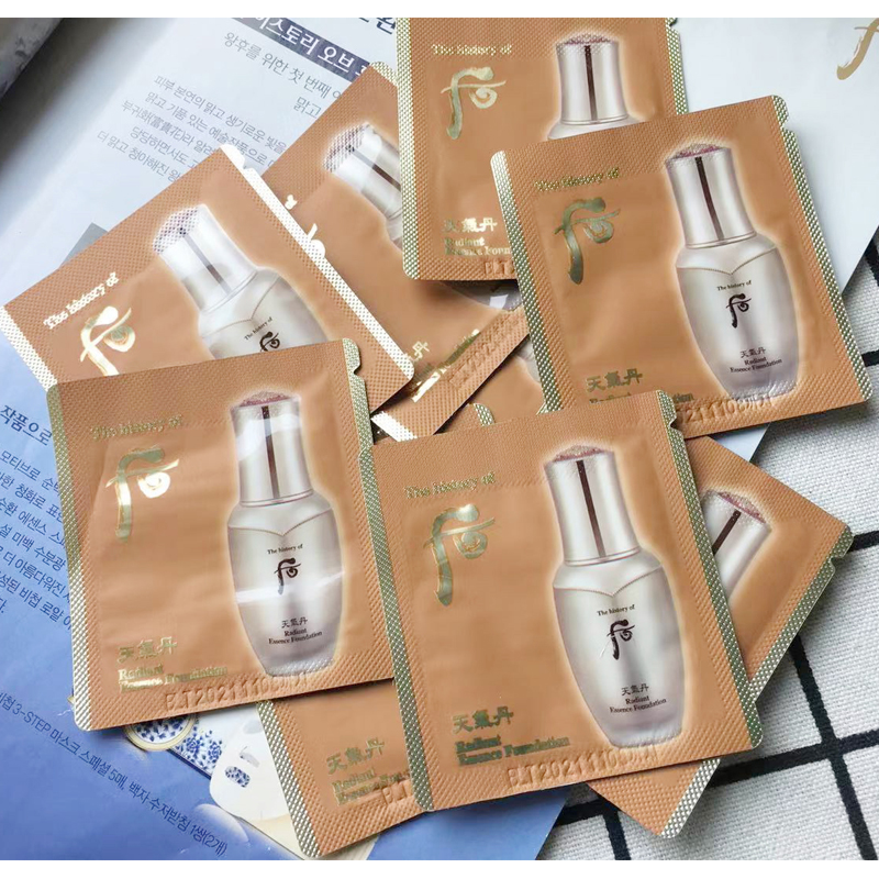 WHOO Weather Hua Xuan Essence Liquid Foundation Sample Concealer Moisture Anti wrinkle 21 Color number 10 slicein the Makeup/Perfume/Beauty tools , Liquid Foundation/Cream category - from Buy2taobao.com to provide professional Taobao agent buy service