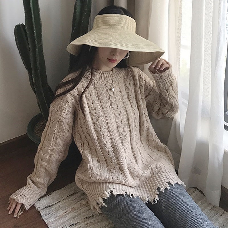 2018女装秋季新款百搭套头针织衫版宽松纯色长袖毛衣上衣学生潮在类目 女装/女士精品, 毛衣中 - 来自Buy2taobao.com提供专业的淘宝代购服务