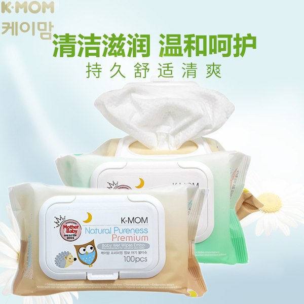 the republic of korea K-MOM Infants baby Wipes baby Wet wipes Skin high-grade-With cover 100 Drawin the Diapers/Care/Feeding/Push lathe , Wipes category - from Buy2taobao.com to provide professional Taobao agent buy service