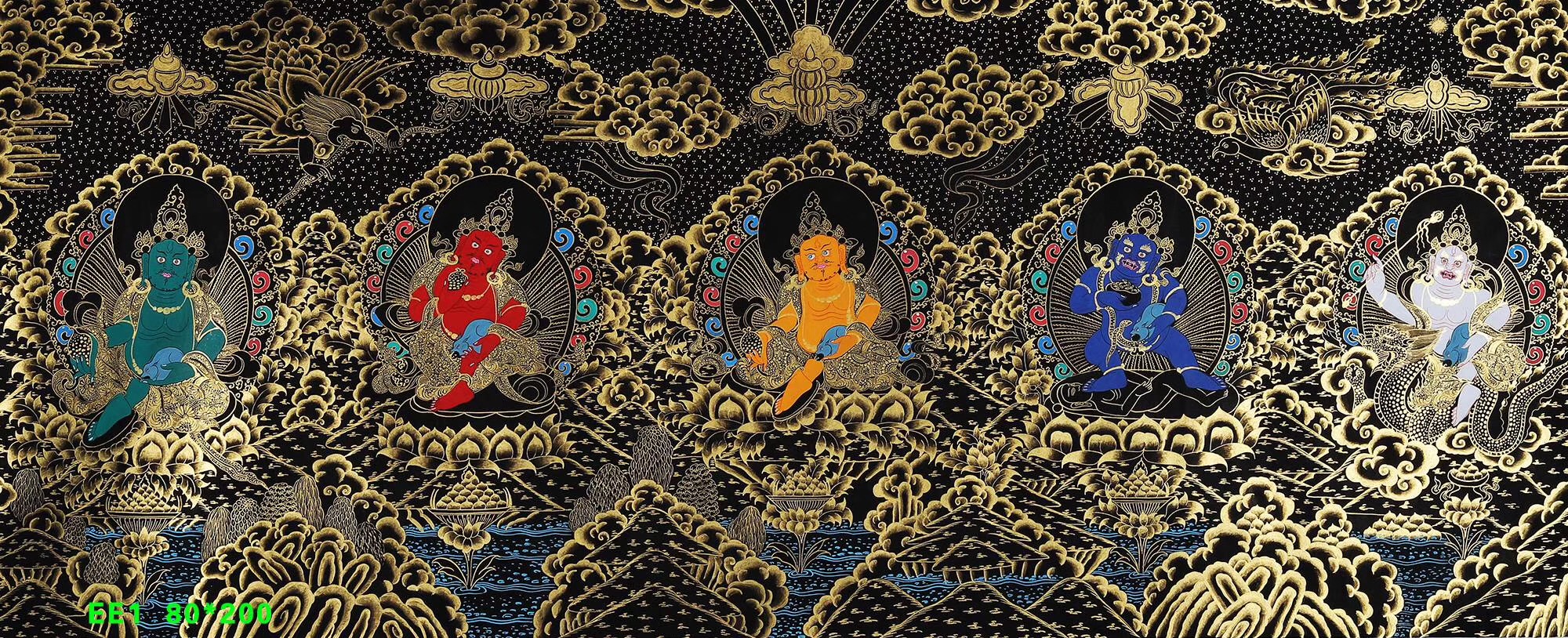 唐卡西藏手绘尼泊尔纯手工《五路财神》布本装饰画客厅玄镇宅唐卡在类目 家居饰品, 装饰画, 现代装饰画中 - 来自Buy2taobao.com提供专业的淘宝代购服务