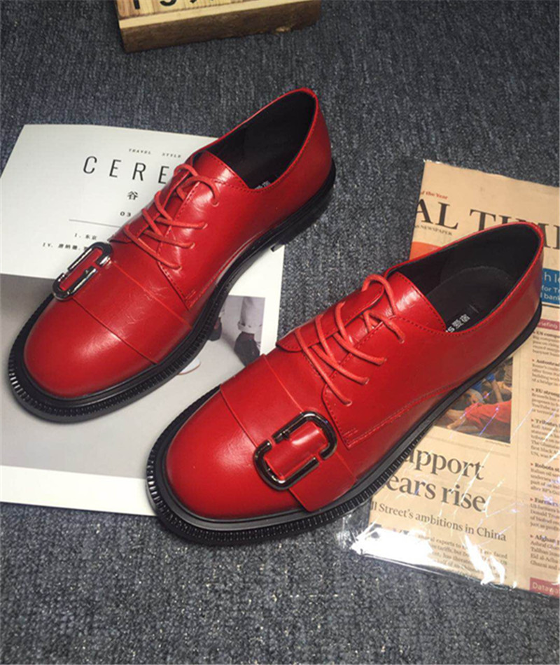 European goods Women's Shoes 2019 Spring new pattern Pure skin fashion Flat shoes Korean Edition Versatile Casual shoes Englandin the Women's Shoes, High shoes category - from Buy2taobao.com to provide professional Taobao agent buy service