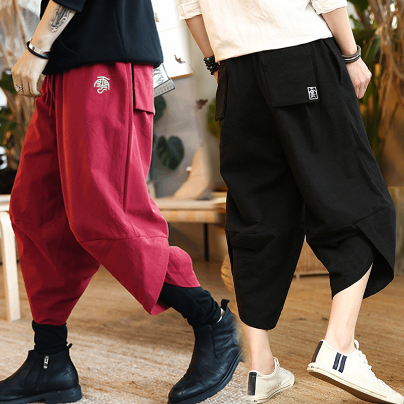 man summer trousers Seventh Haren pants Trend 7 pants shorts Feet Chinese style Casual pants Easy Largein the Men's clothing, Casual pants category - from Buy2taobao.com to provide professional Taobao agent buy service