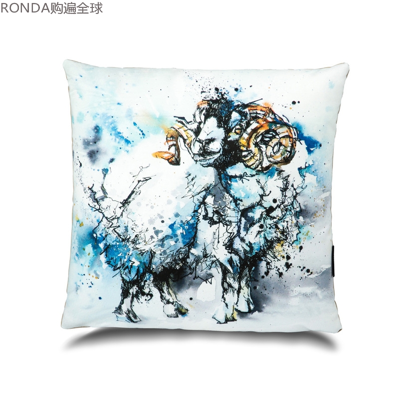 英国超柔鸭毛艺术绵羊方形靠枕 沙发抱枕 靠垫45cm|msdalam kategori rumah Fabrik, bantal/bantal - dari Buy2taobao.com untuk memberikan perkhidmatan ejen Taobao profesional membeli