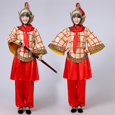 古装汉服男古代将军服统领盔甲铠甲元帅武将唐朝花木兰演出服装