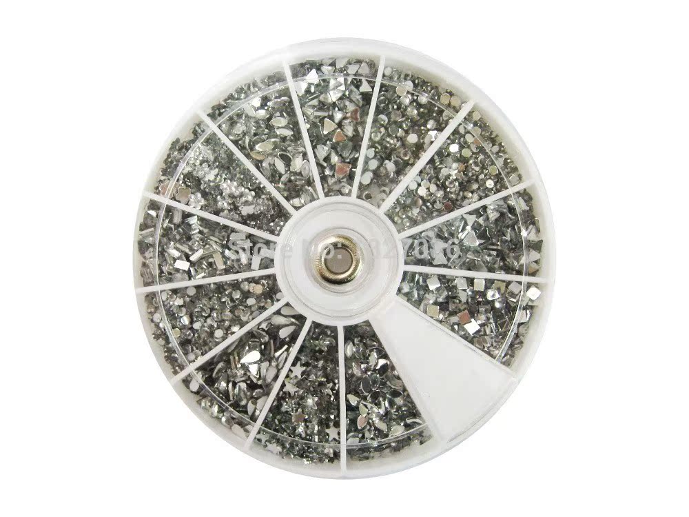 1800 x CLEAR SILVER Nail Art Rhinestones Glitter Wheelin the Accessories/Fashion Jewelry, Other Jewelry category - from Buy2taobao.com to provide professional Taobao agent buy service
