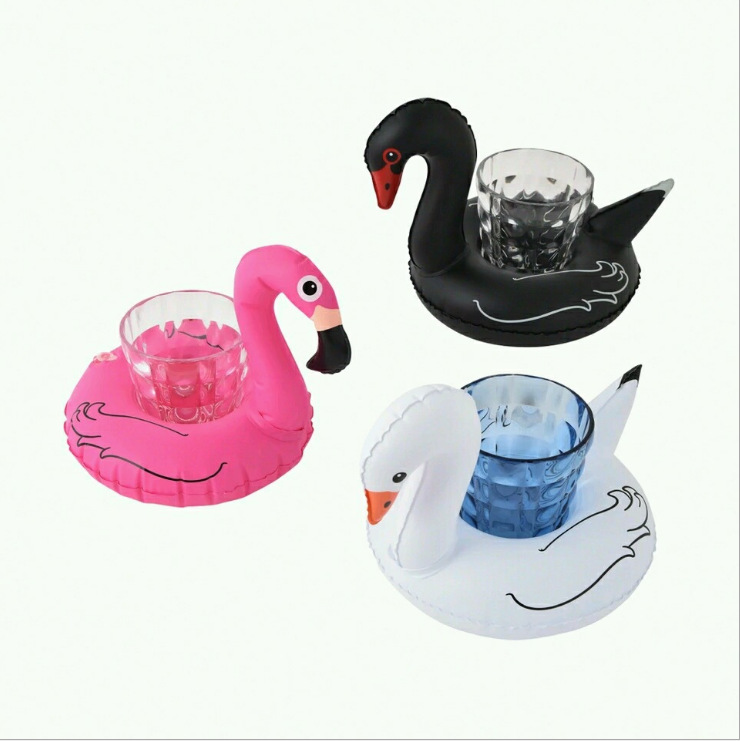 pvc inflation White Swan Cup seat Flamingo cup holder Black Swan Drinks Aquatic Cup seat Inflatable toys for childrenin the Toy/Childs/Puzzle/Building block/Model , Other Toys category - from Buy2taobao.com to provide professional Taobao agent buy service