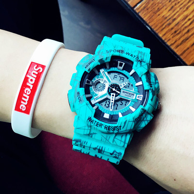 韩版ulzzang潮流手表男多功能数字式电子表男女学生户外运动防水