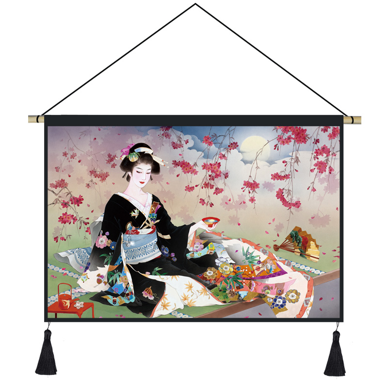 寿司店背景墙装饰画壁毯挂毯玄关卧室布画定制日式和风墙面挂布在类目 居家布艺, 挂毯/壁毯中 - 来自Buy2taobao.com提供专业的淘宝代购服务