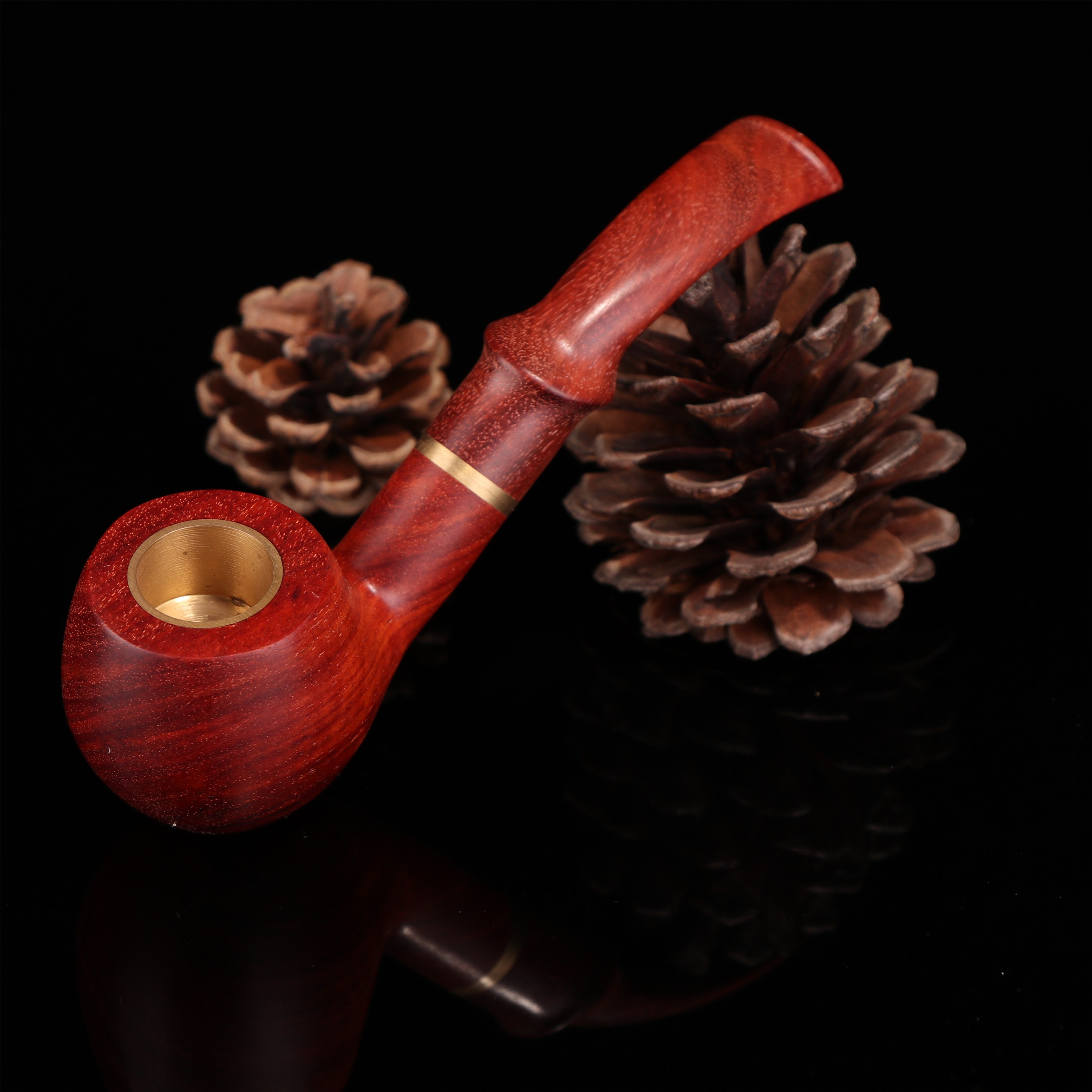 小叶紫檀紫光檀木烟斗虎皮檀手工烟斗老式烟丝斗弯式实木旱烟袋锅|ruв категории ZIPPO/швейцарский армейский нож/очки, курить, трубы - от Buy2taobao.com для оказания профессиональной услуги покупки агента Taobao