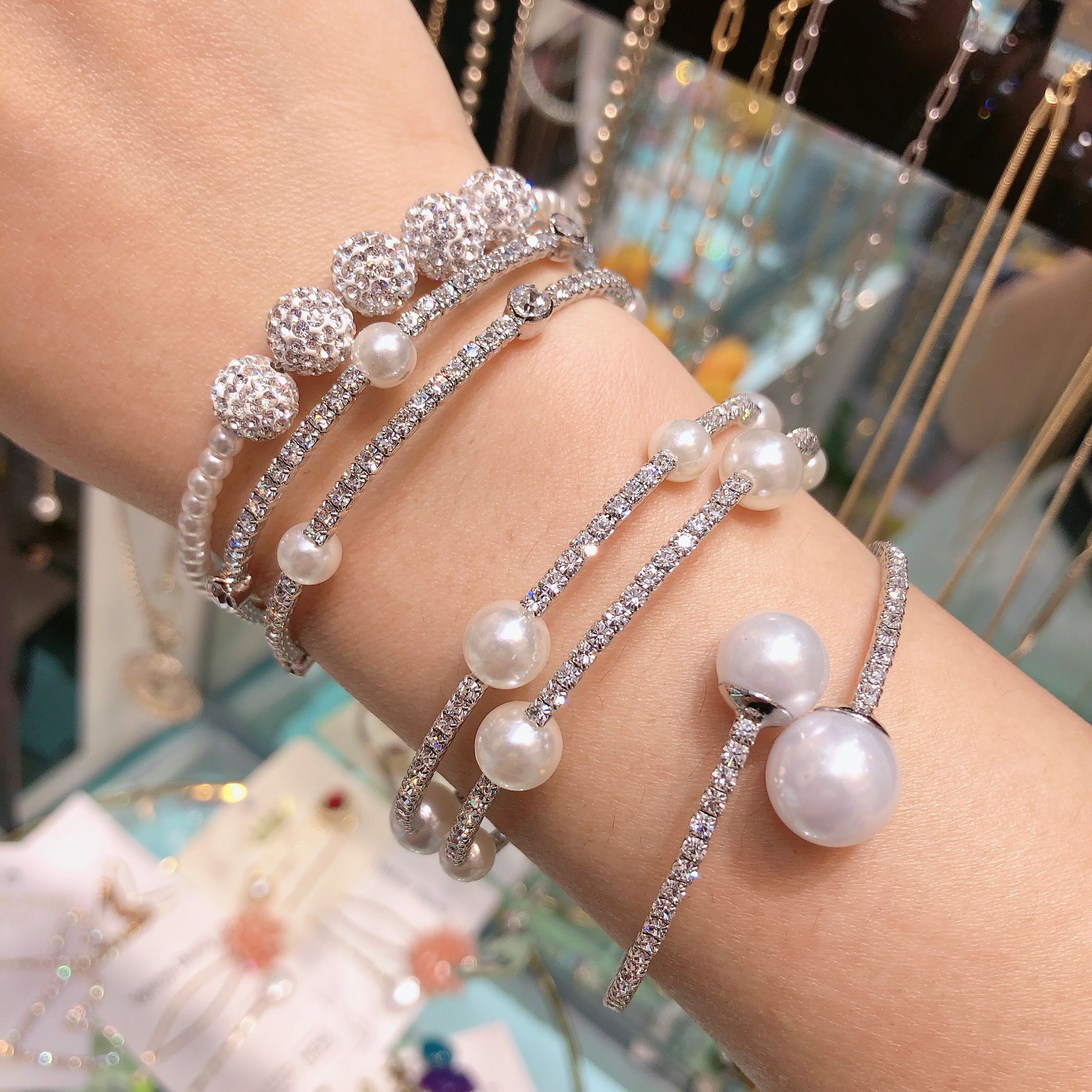 韩国东大门进口满钻系列手镯|msdalam kategori Aksesori/Barang Kemas Fesyen, gelang - dari Buy2taobao.com untuk memberikan perkhidmatan ejen Taobao profesional membeli