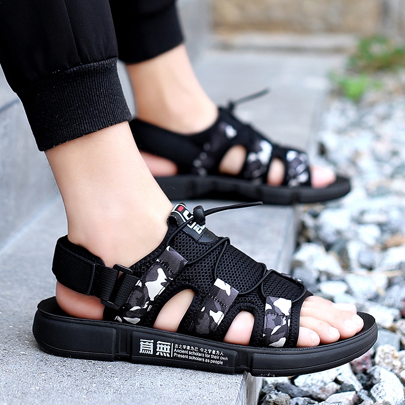 夏天青少年户外透气沙滩鞋初中学生凉鞋男外穿高中生运动休闲拖鞋|ruв категории Мужская обувь, сандалии - от Buy2taobao.com для оказания профессиональной услуги покупки агента Taobao