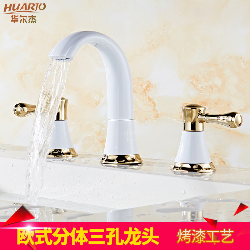 Hua Erjie European 3 water tap Hot and cold Basin Washbasin golden Fission Three-piece Suite Faucet H522in the Decoration main material , Toiletries , Bathroom faucet , Basin mixer category - from Buy2taobao.com to provide professional Taobao agent buy service