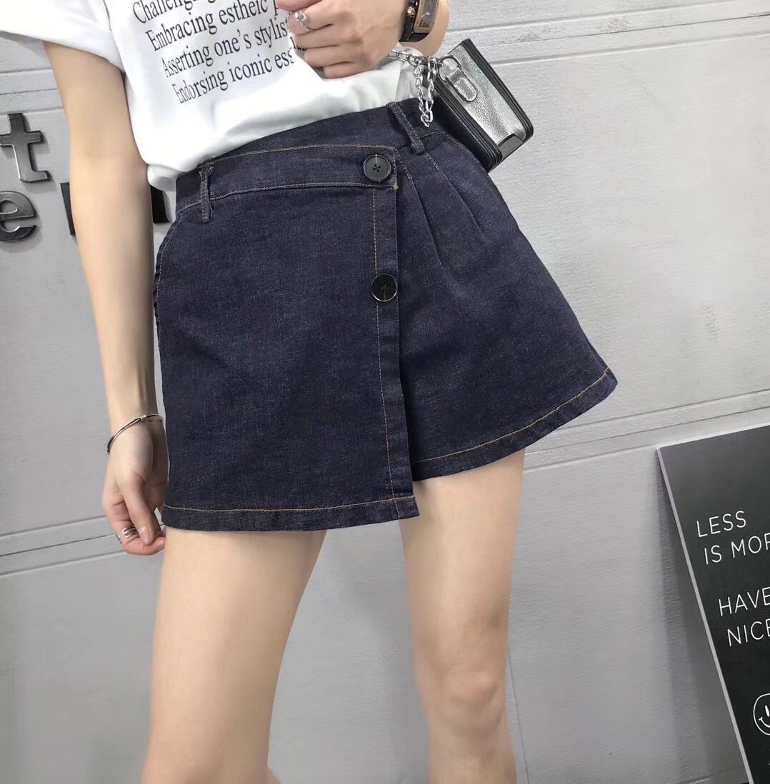 新款春季时尚斜边排扣后橡筋显瘦牛仔裤裙在类目 女装/女士精品, 半身裙中 - 来自Buy2taobao.com提供专业的淘宝代购服务