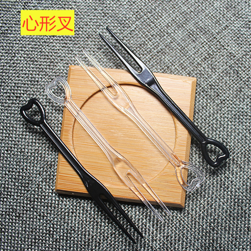 水果叉套装创意一次性水果叉家用小叉子塑料水果签果插透明心形叉|ruв категории посуда, посуда, фрукты вилка/фрукты подписать - от Buy2taobao.com для оказания профессиональной услуги покупки агента Taobao
