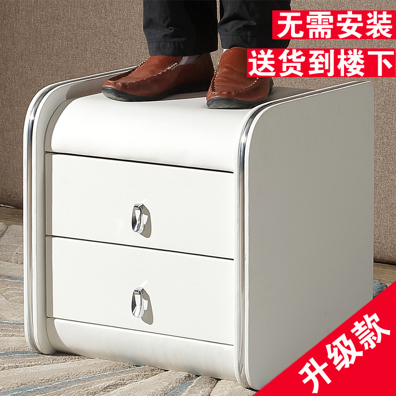 皮质床头柜简约现代带锁欧式软包迷你卧室实木色储物收纳小柜整装在类目 住宅家具, 柜类, 床头柜中 - 来自Buy2taobao.com提供专业的淘宝代购服务
