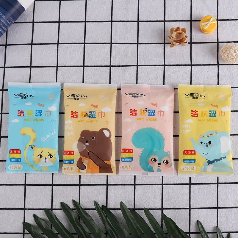 现货湿巾10片装抽取式婴儿手口超级迷你一次性湿纸巾定制logo定做在类目 洗护清洁剂/卫生巾/纸/香薰, 纸品/湿巾, 湿巾中 - 来自Buy2taobao.com提供专业的淘宝代购服务