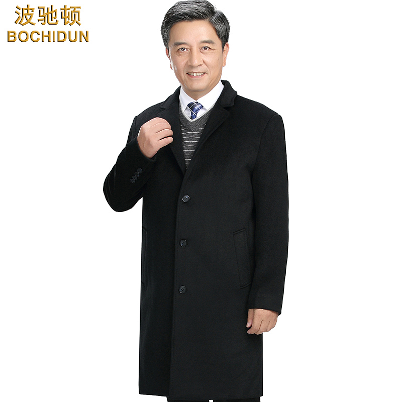 中老年人西装领长款羊绒羊毛呢子大衣男风衣中年冬季爸爸妮子外套|ruв категории Мужская одежда, шерстяные пальто - от Buy2taobao.com для оказания профессиональной услуги покупки агента Taobao